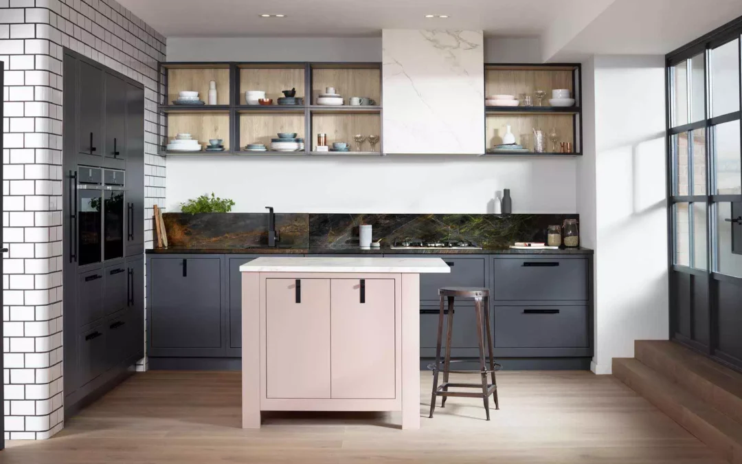 1909 Modern Kitchen With Island.
