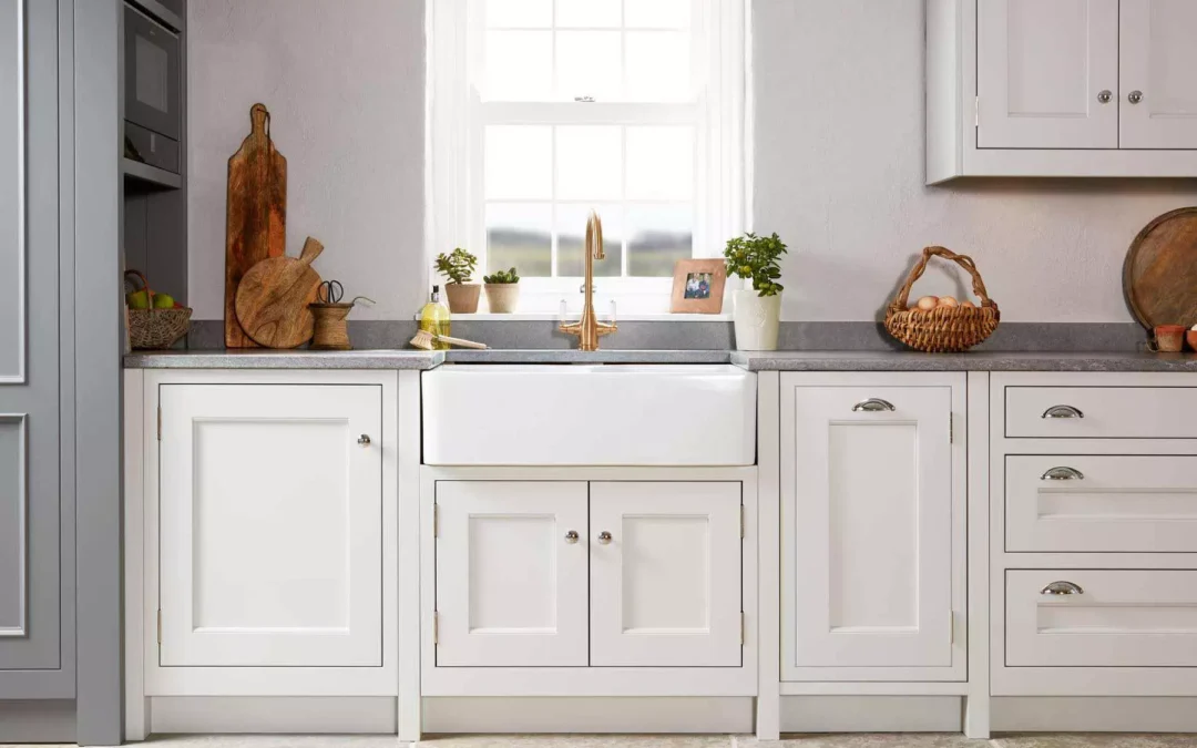 1909 White Country In Frame Kitchen.