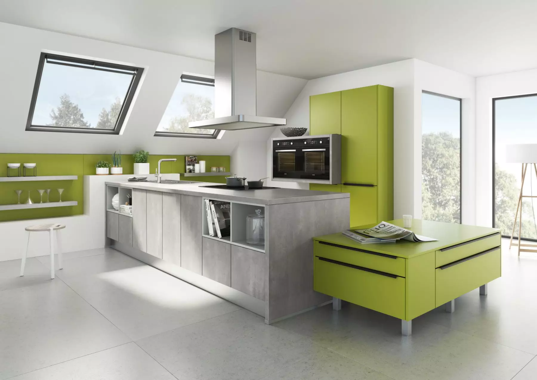 Bauformat Berger Concrete + Vibrant Modern Kitchen