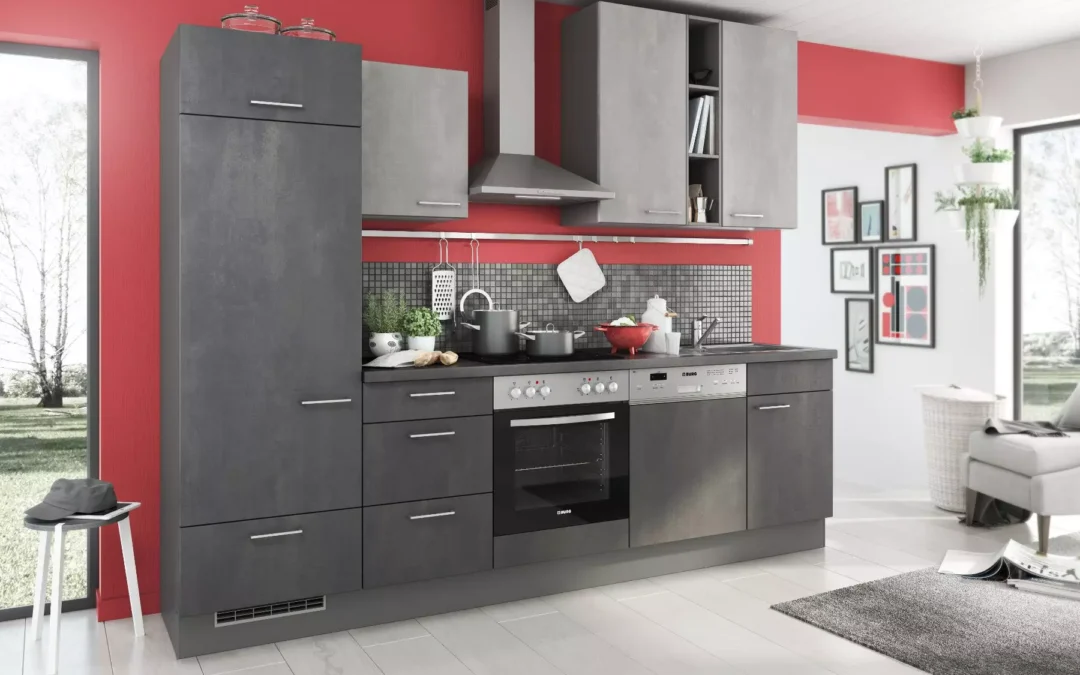 Bauformat Berger Dark Concrete Compact Kitchen.