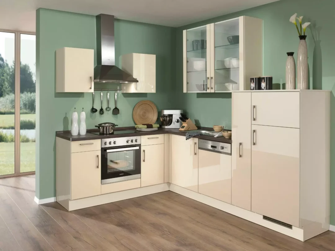 Bauformat Berger Gloss L Shaped Kitchen.