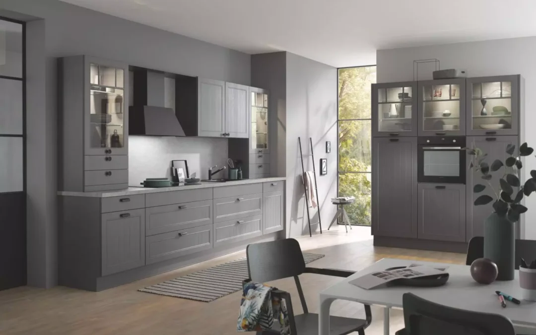 Bauformat Berger Grey Shaker Open Plan Kitchen 1.