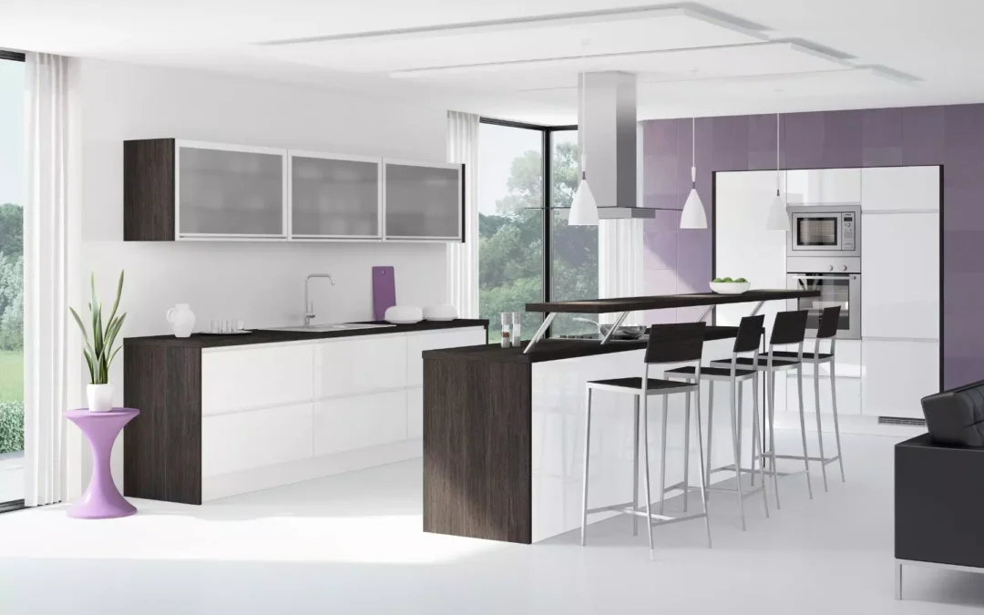 Bauformat Berger High Gloss Handleless Modern Kitchen With Island 1.