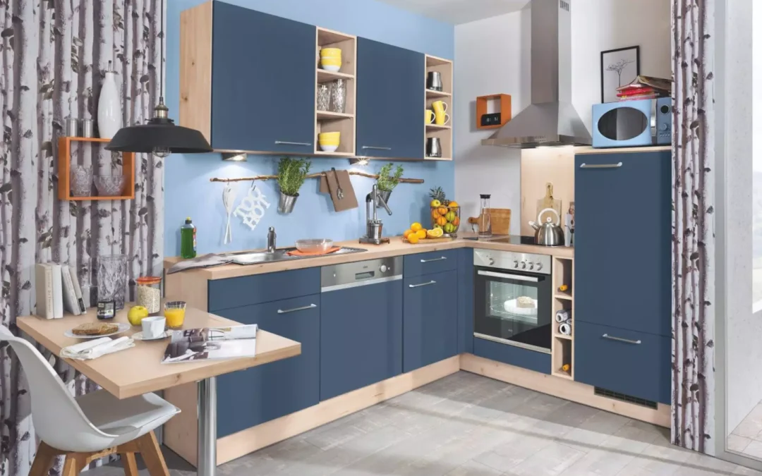 Bauformat Berger Matt Blue Compact Kitchen 1.
