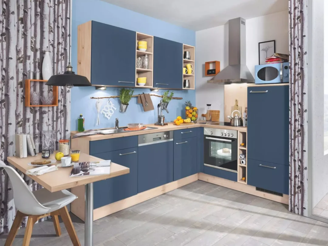 Bauformat Berger Matt Blue Compact Kitchen 1.