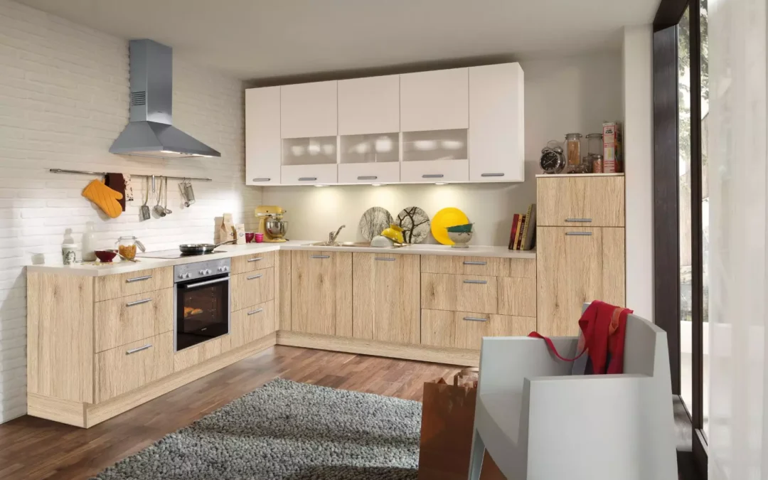 Bauformat Berger Real Wood L Shaped Kitchen.