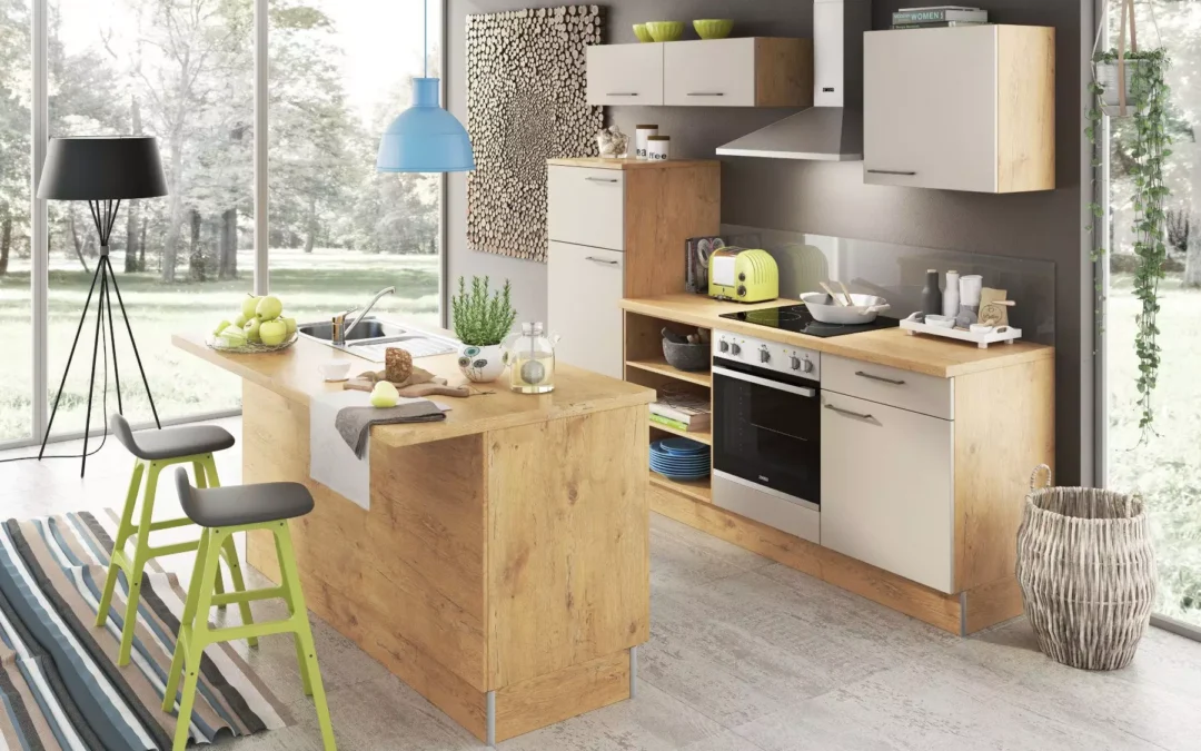 Bauformat Berger Real Wood + Matt Compact Kitchen With Island