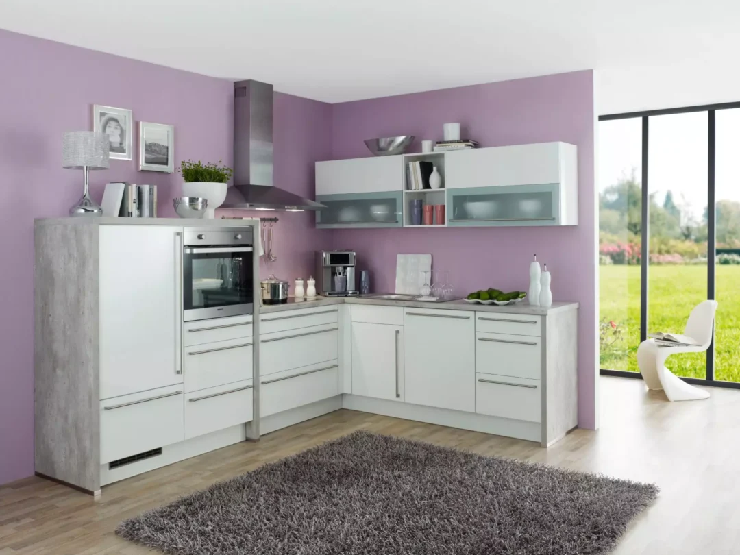 Bauformat Berger White L Shaped Kitchen 1.