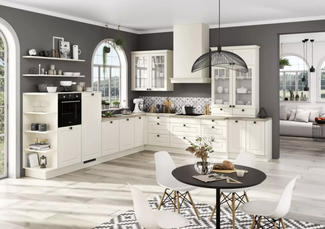 Bauformat Berger White Traditional Shaker Kitchen.
