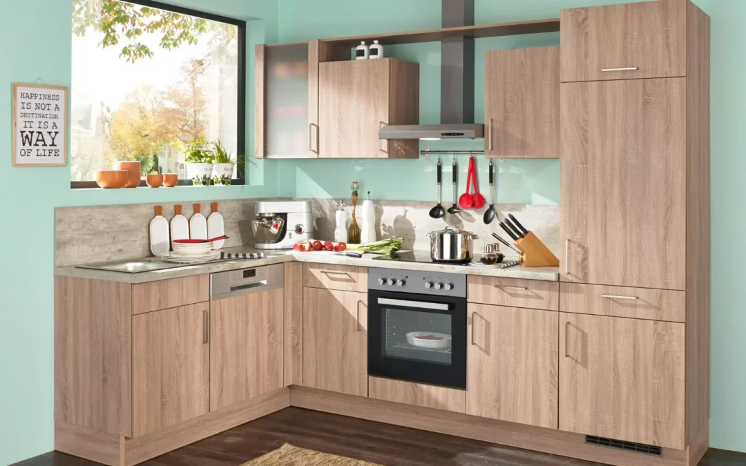Bauformat Berger Wood Compact L Shaped Kitchen.