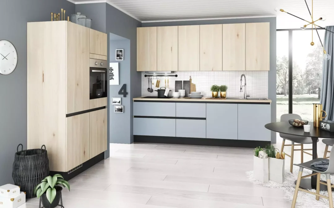 Bauformat Berger Wood + Matt Handleless Kitchen