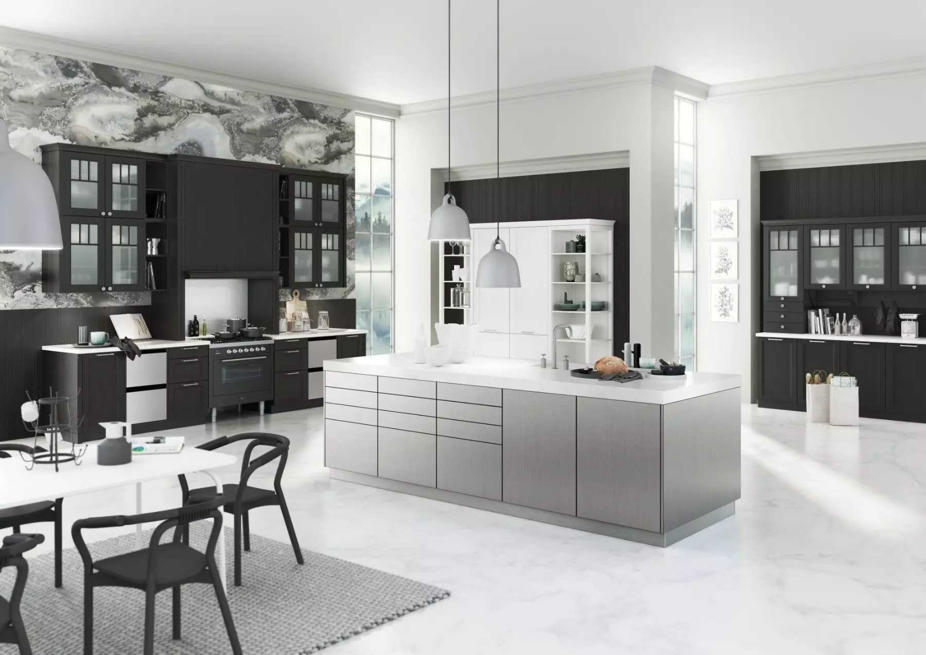 Bauformat Black + Metallic Kitchen