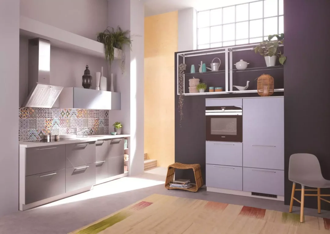 Bauformat Grey Gloss Compact Kitchen.