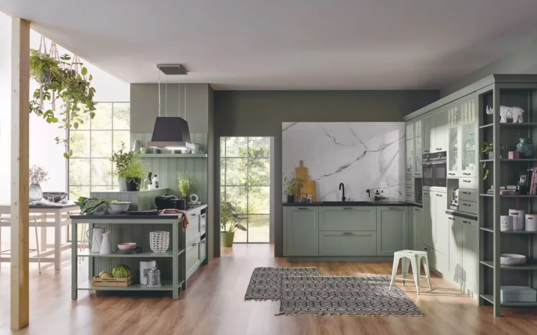 Bauformat Mint Shaker U Shaped Kitchen 1.