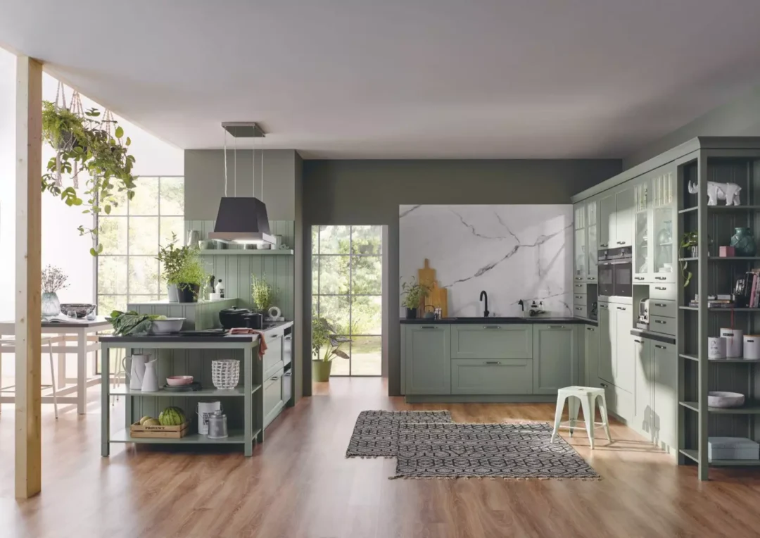 Bauformat Mint Shaker U Shaped Kitchen 1.