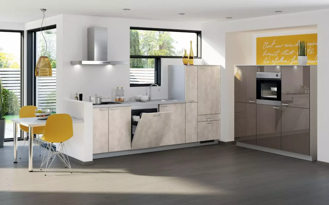Bauformat Stone + High Gloss Compact Kitchen