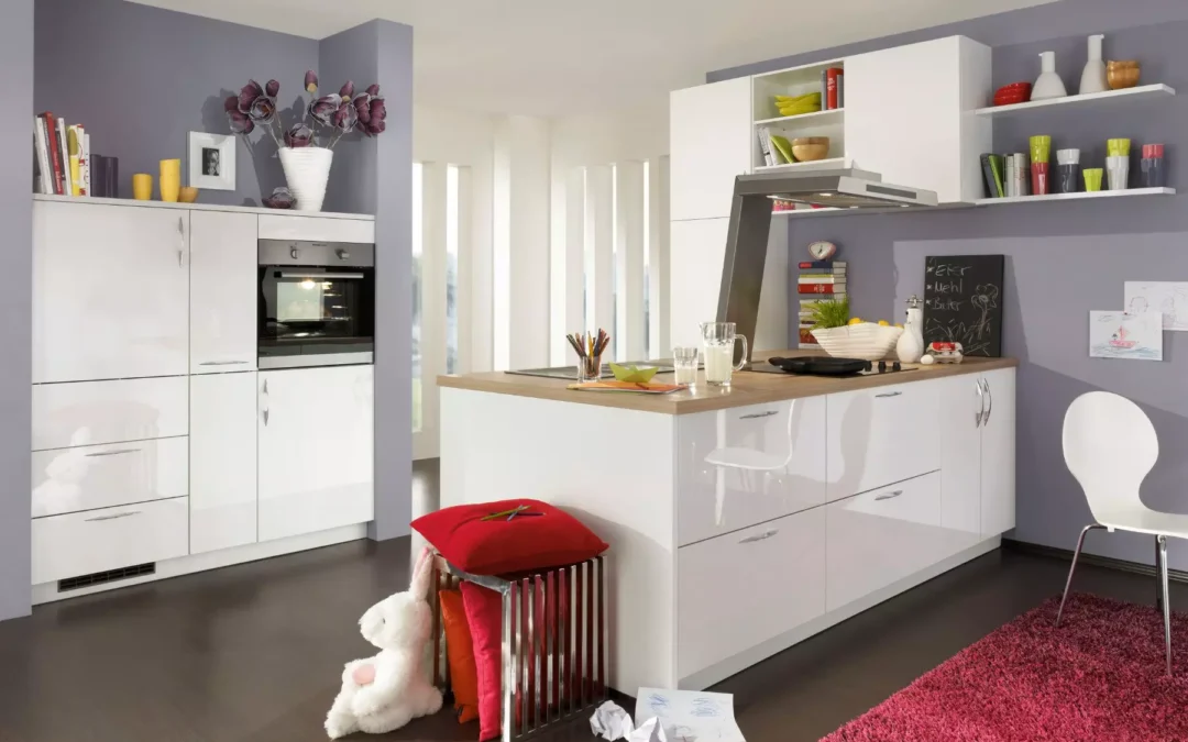 Bauformat White Gloss Compact Kitchen.